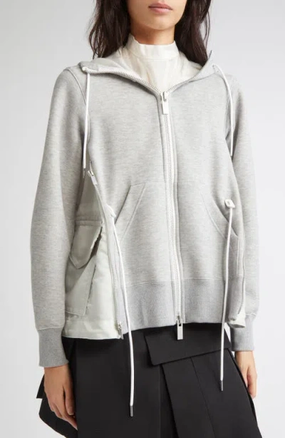 Sacai Sponge Sweat X Nylon Twill Hoodie