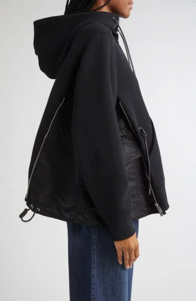 Sacai Sponge Sweat X Nylon Twill Hoodie