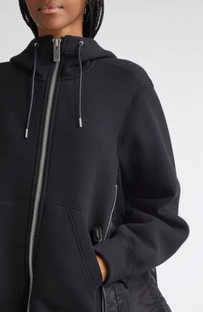 Sacai Sponge Sweat X Nylon Twill Hoodie