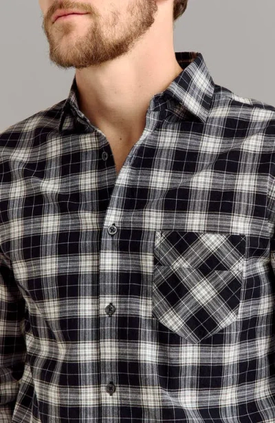 Billy Reid John Plaid Cotton Button-up Shirt In Black