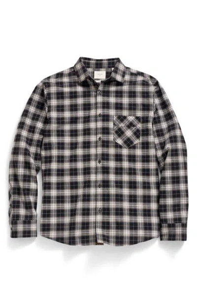 Billy Reid John Plaid Cotton Button-up Shirt In Black