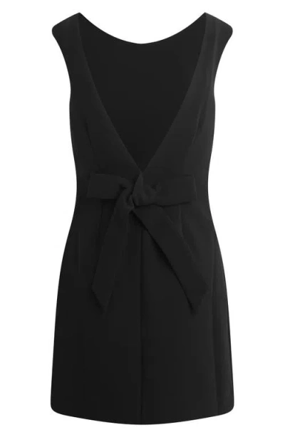 Favorite Daughter Meet Cute Bow Back Minidress In Black