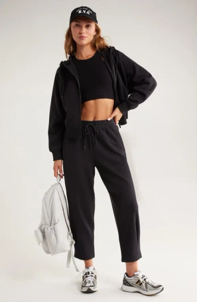 Zella Ultracozy Pleated Joggers In Black