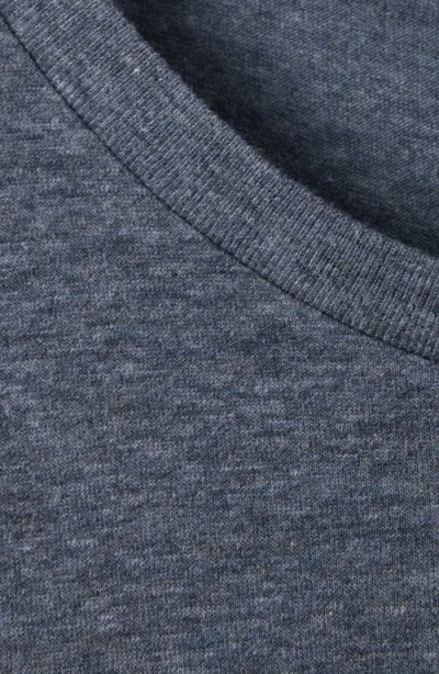 Reiss Airforce Blue Melange Bless Crew Neck T-shirt In Gray