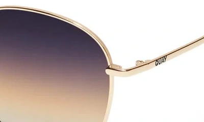 Quay Jezabell 56mm Round Sunglasses