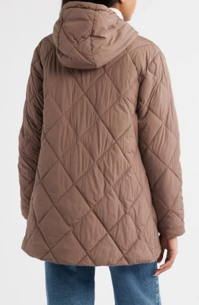 Bernardo Hooded Quilted Liner Jacket In Neutral