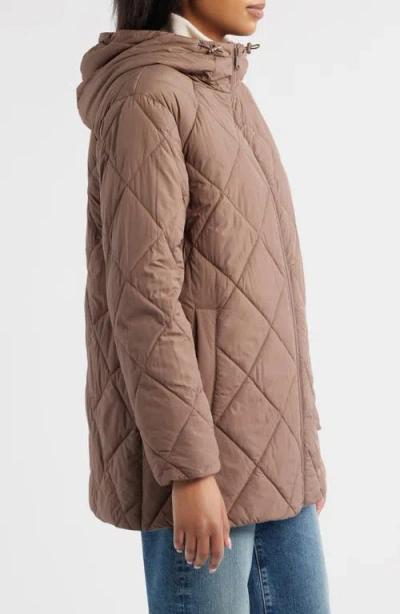 Bernardo Hooded Quilted Liner Jacket In Neutral