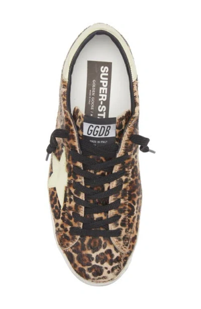 Golden Goose Super-star Leopard Print Genuine Calf Hair Sneaker