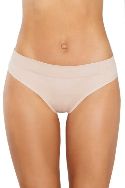 Ldma Low Hide Ribbed Thong In White