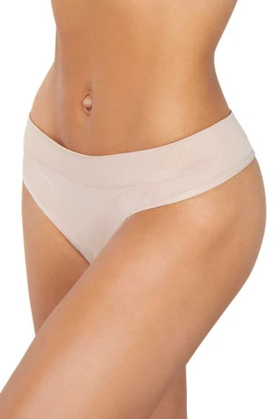 Ldma Low Hide Ribbed Thong In White
