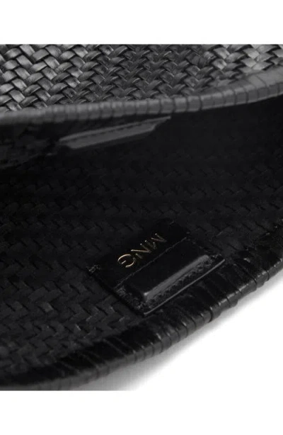 Mango Braided Leather Shoulder Bag