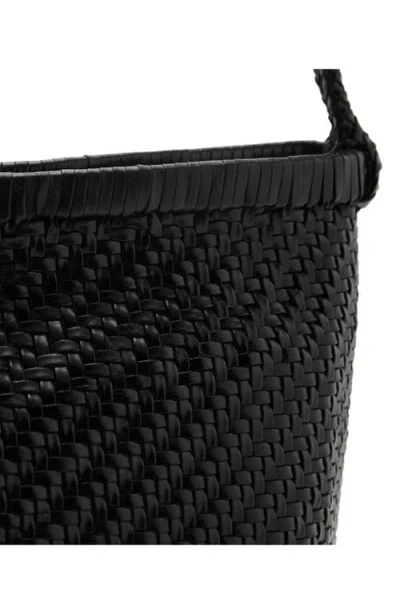 Mango Braided Leather Shoulder Bag