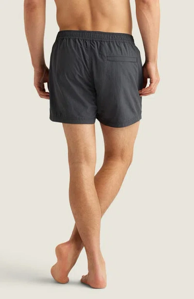 Auto-reply™ Solid Sebastian Swim Trunks 6 Granite In Black