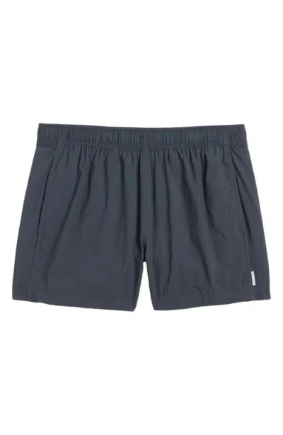 Auto-reply™ Solid Sebastian Swim Trunks 6 Granite In Black