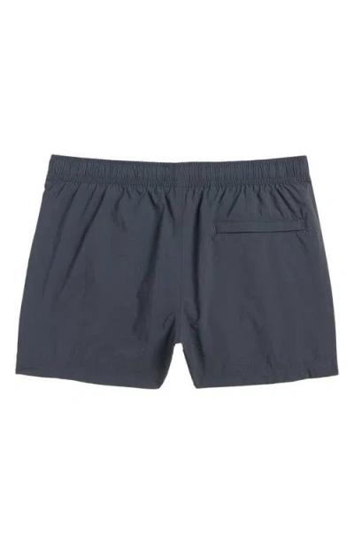 Auto-reply™ Solid Sebastian Swim Trunks 6 Granite In Black