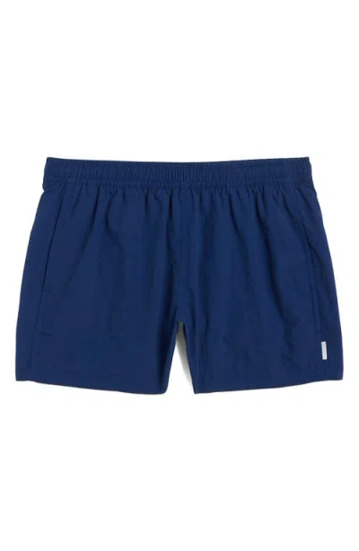 Auto-reply™ Sebastian Solid 4-inch Nylon Swim Trunks In Blue
