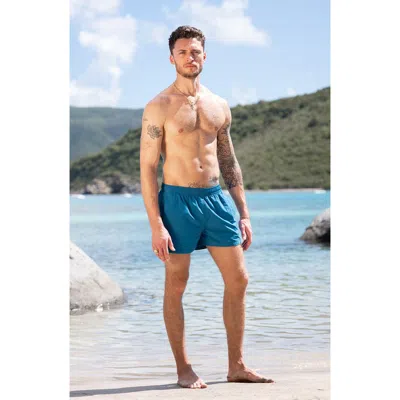 Auto-reply™ Sebastian Solid 4-inch Nylon Swim Trunks In Blue