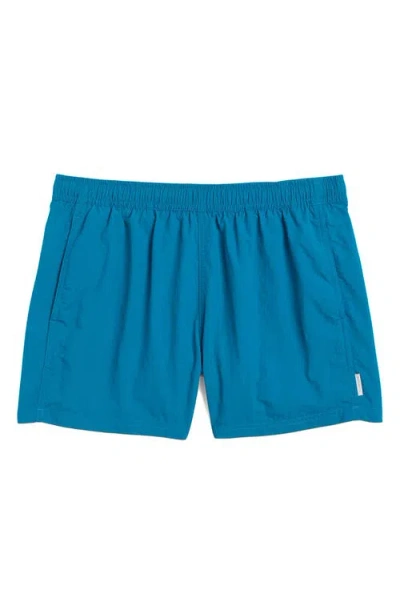 Auto-reply™ Sebastian Solid 4-inch Nylon Swim Trunks In Blue