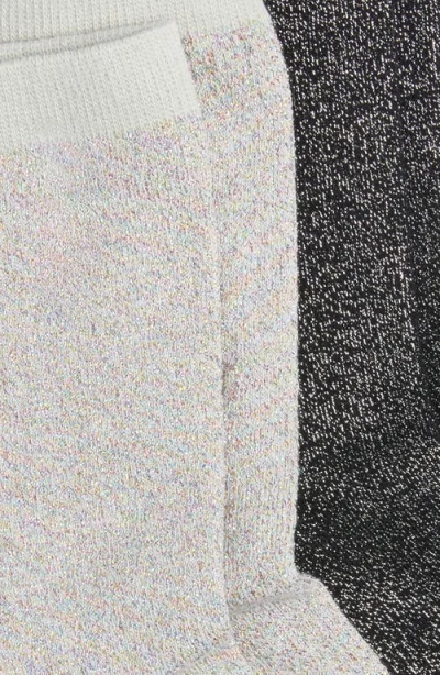 High Heel Jungle Assorted 2-pack Metallic Crew Socks In Multi