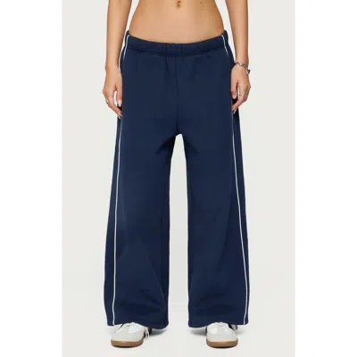 Edikted Autumn Cotton Blend Sweatpants In Blue