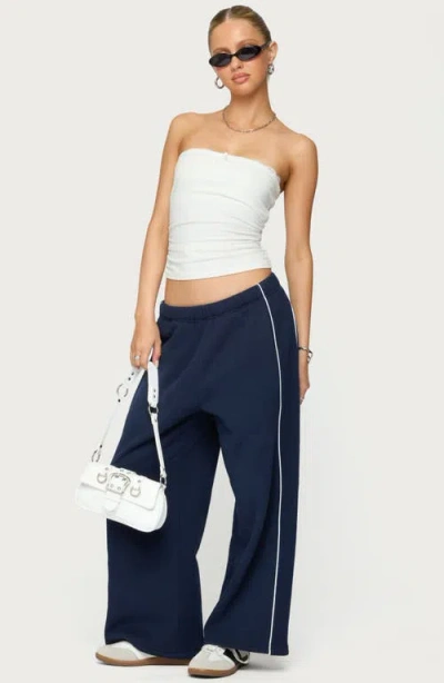 Edikted Autumn Cotton Blend Sweatpants In Blue