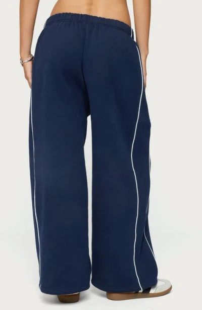 Edikted Autumn Cotton Blend Sweatpants In Blue