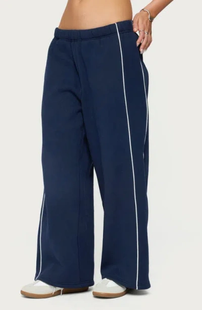 Edikted Autumn Cotton Blend Sweatpants In Blue