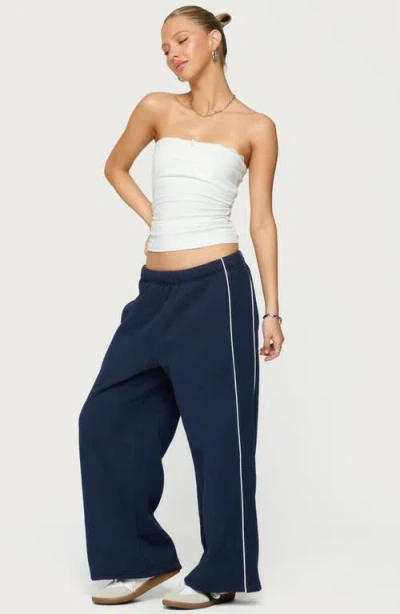 Edikted Autumn Cotton Blend Sweatpants In Blue