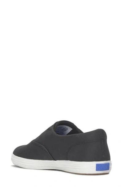 Keds Women's Champion Square Toe Soft Leather Slip On Leather Sneakers In Black