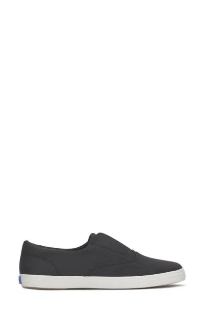 Keds Women's Champion Square Toe Soft Leather Slip On Leather Sneakers In Black