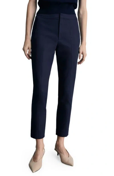Mango Women's Crop Skinny Pants In Blue