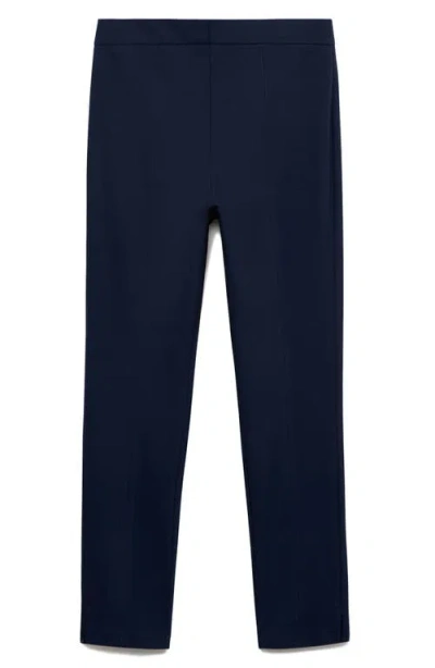 Mango Women's Crop Skinny Pants In Blue