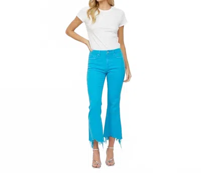 Mica Denim Going Out With Flare Jeans In Turquoise