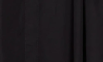 Madewell Flutter Sleeve Button Front Poplin Minidress In Black