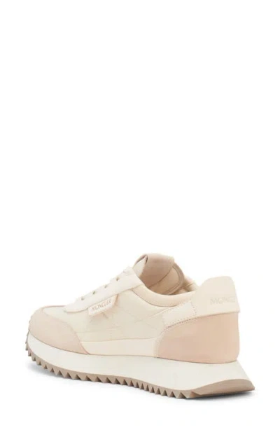 Moncler Pacey2 Suede And Nubuck Low-top Sneakers In Neutral
