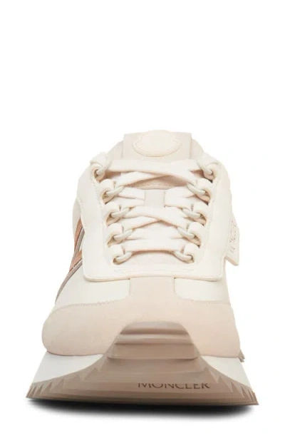 Moncler Pacey2 Suede And Nubuck Low-top Sneakers In Neutral