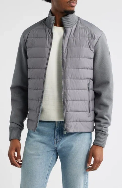 Save The Duck Sedum Water Repellent Mixed Media Jacket In Gray