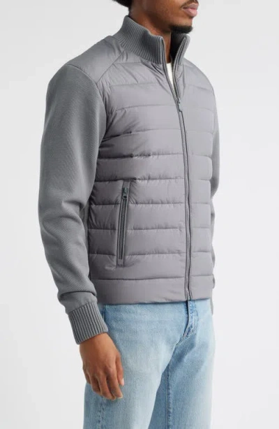 Save The Duck Sedum Water Repellent Mixed Media Jacket In Gray