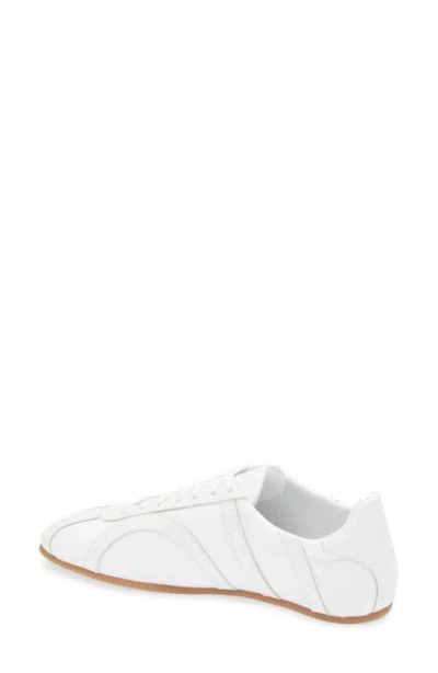 Totême Canvas Low-top Sneakers With Leather Profiles In White