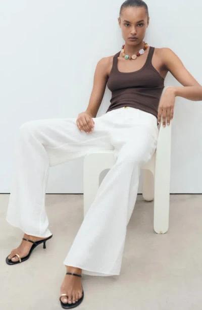 Mango Women's Straight-fit Cotton Pants In White