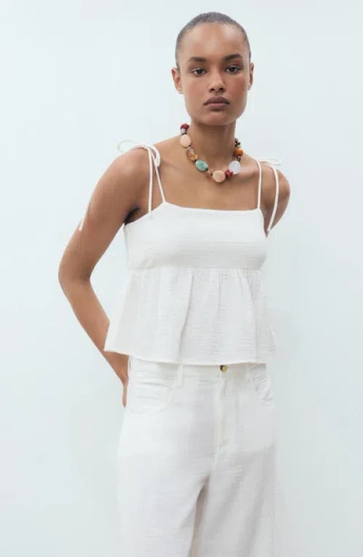 Mango Women's Straight-fit Cotton Pants In White