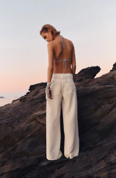 Mango Women's Straight-fit Cotton Pants In White