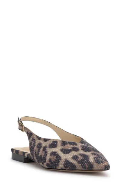 Jessica Simpson Women's Mezzah Slingback Flat Mules In Animal Print