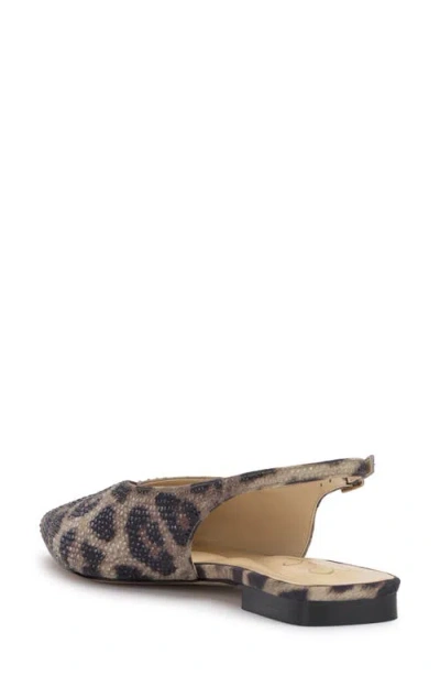 Jessica Simpson Women's Mezzah Slingback Flat Mules In Animal Print