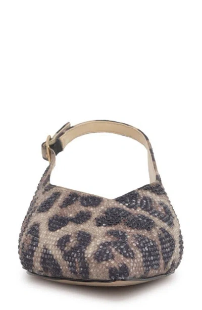 Jessica Simpson Women's Mezzah Slingback Flat Mules In Animal Print