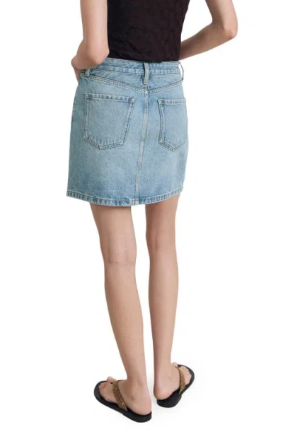 Mango Short Denim Skirt Medium Blue In Blue