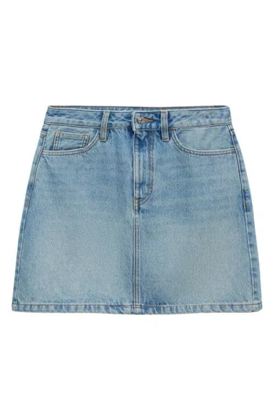Mango Short Denim Skirt Medium Blue In Blue