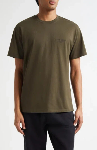 Givenchy Regular Fit Crew Neck Short Sleeve T-shirt In Green