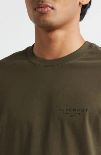 Givenchy Regular Fit Crew Neck Short Sleeve T-shirt In Green
