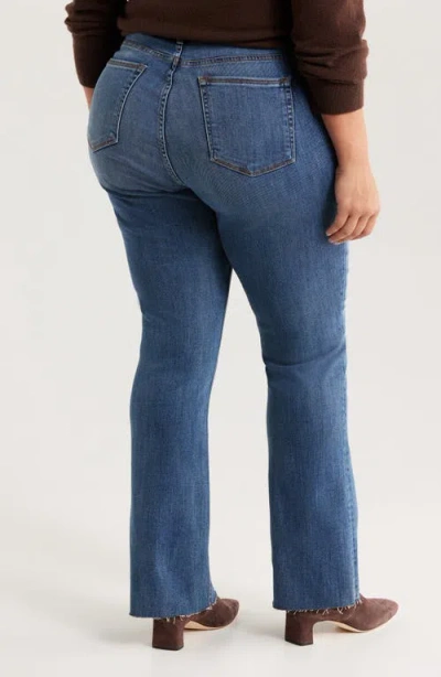 Kut From The Kloth Stella Fab Ab Raw Hem High Waist Flare Jeans In Blue